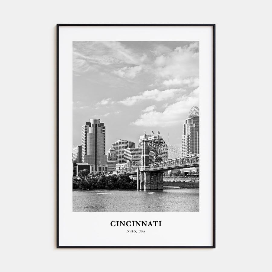 Cincinnati Portrait B&W No 2 Poster