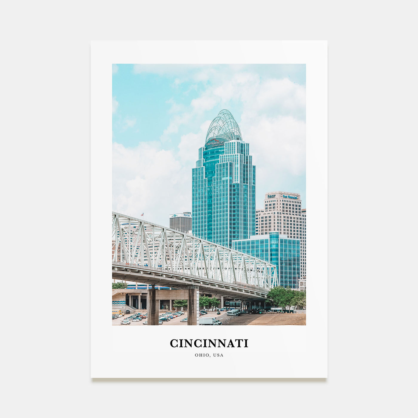 Cincinnati Portrait Color No 1 Poster