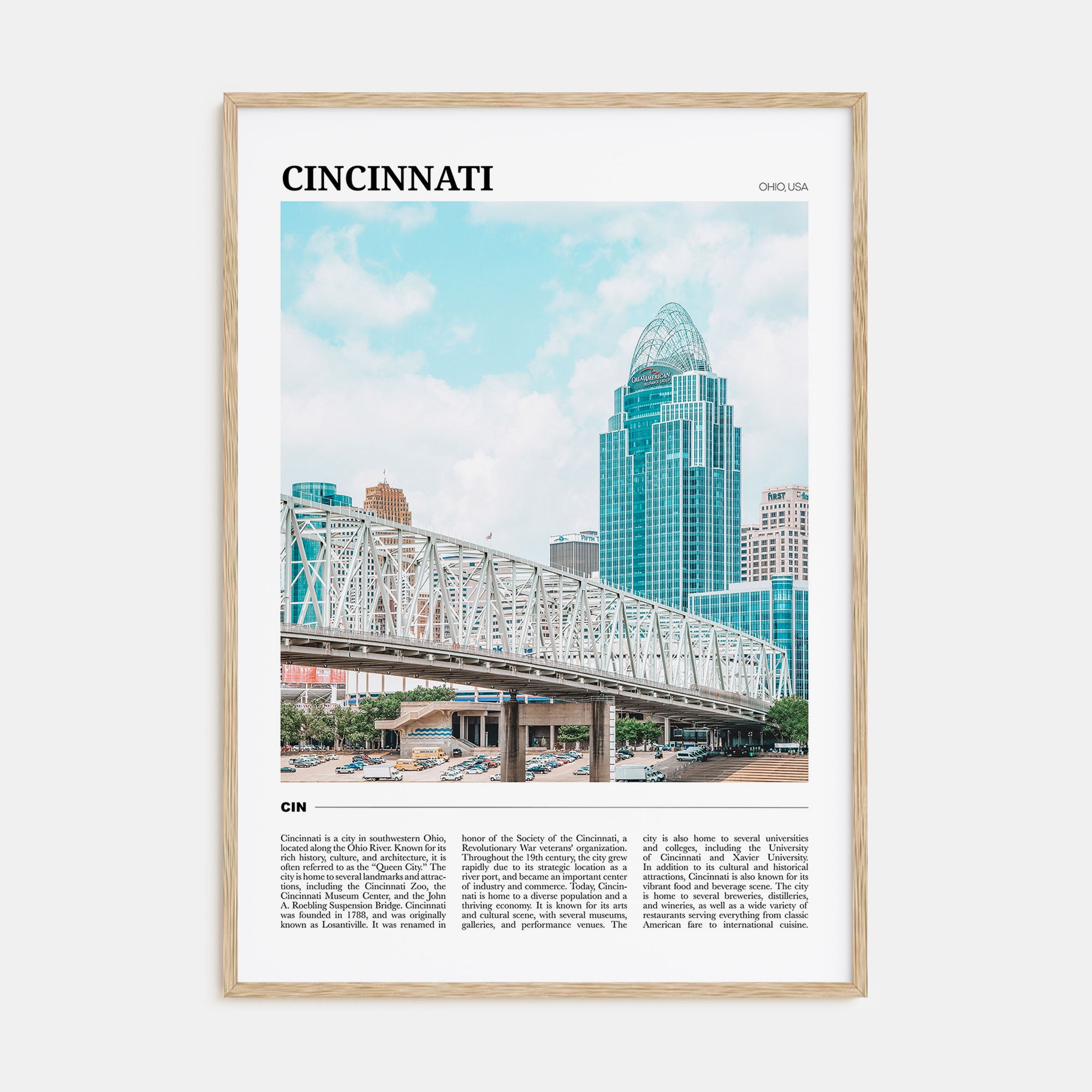 Cincinnati Travel Color No 1 Poster