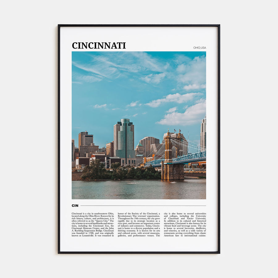 Cincinnati Travel Color No 2 Poster