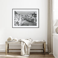 Cinque Terre Landscape B&W Poster