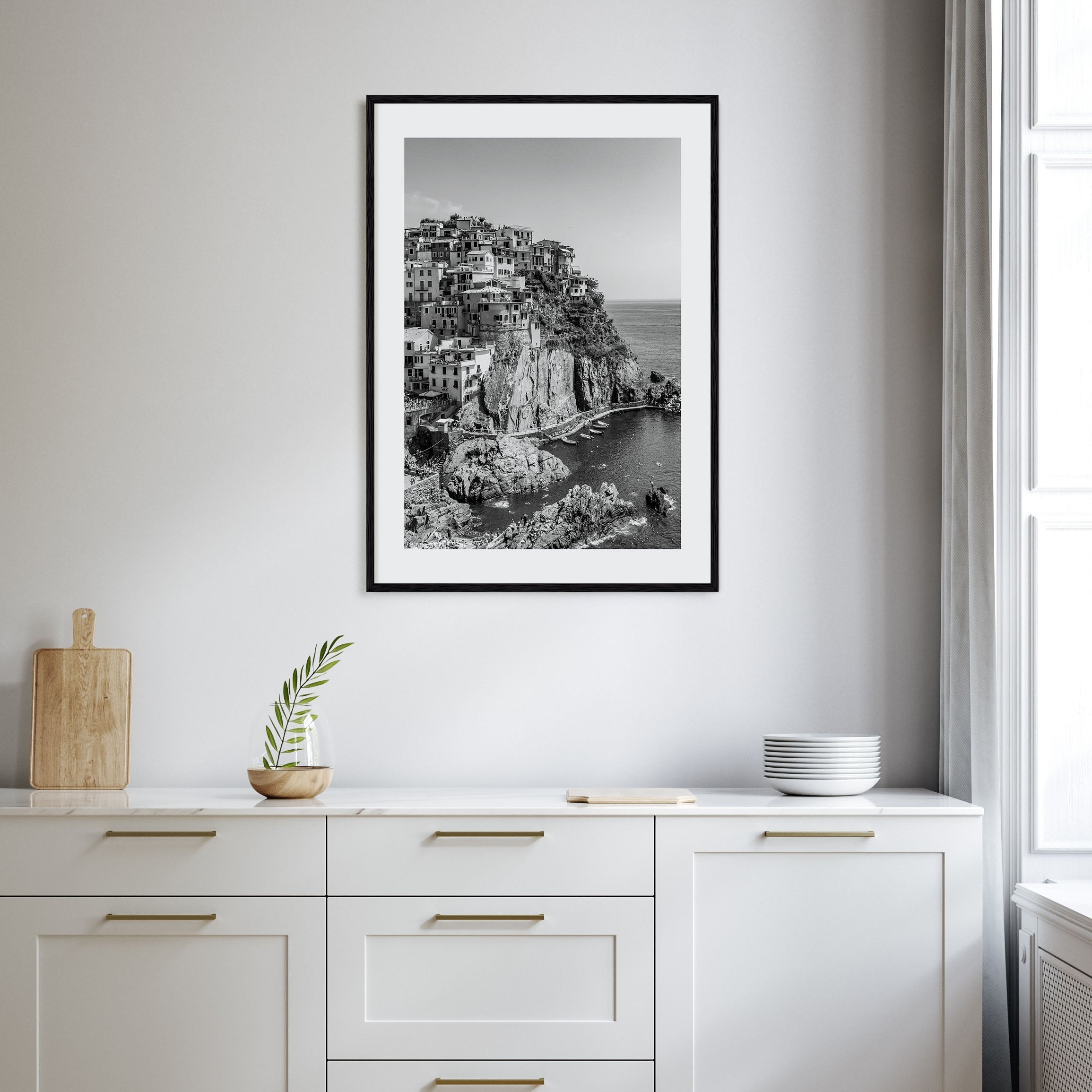 Cinque Terre Photo B&W No 1 Poster