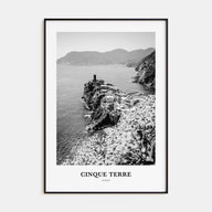 Cinque Terre Portrait B&W No 1 Poster