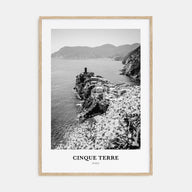 Cinque Terre Portrait B&W No 1 Poster