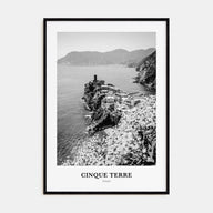 Cinque Terre Portrait B&W No 1 Poster