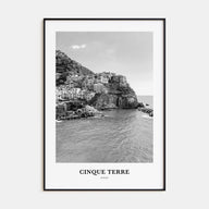 Cinque Terre Portrait B&W No 2 Poster
