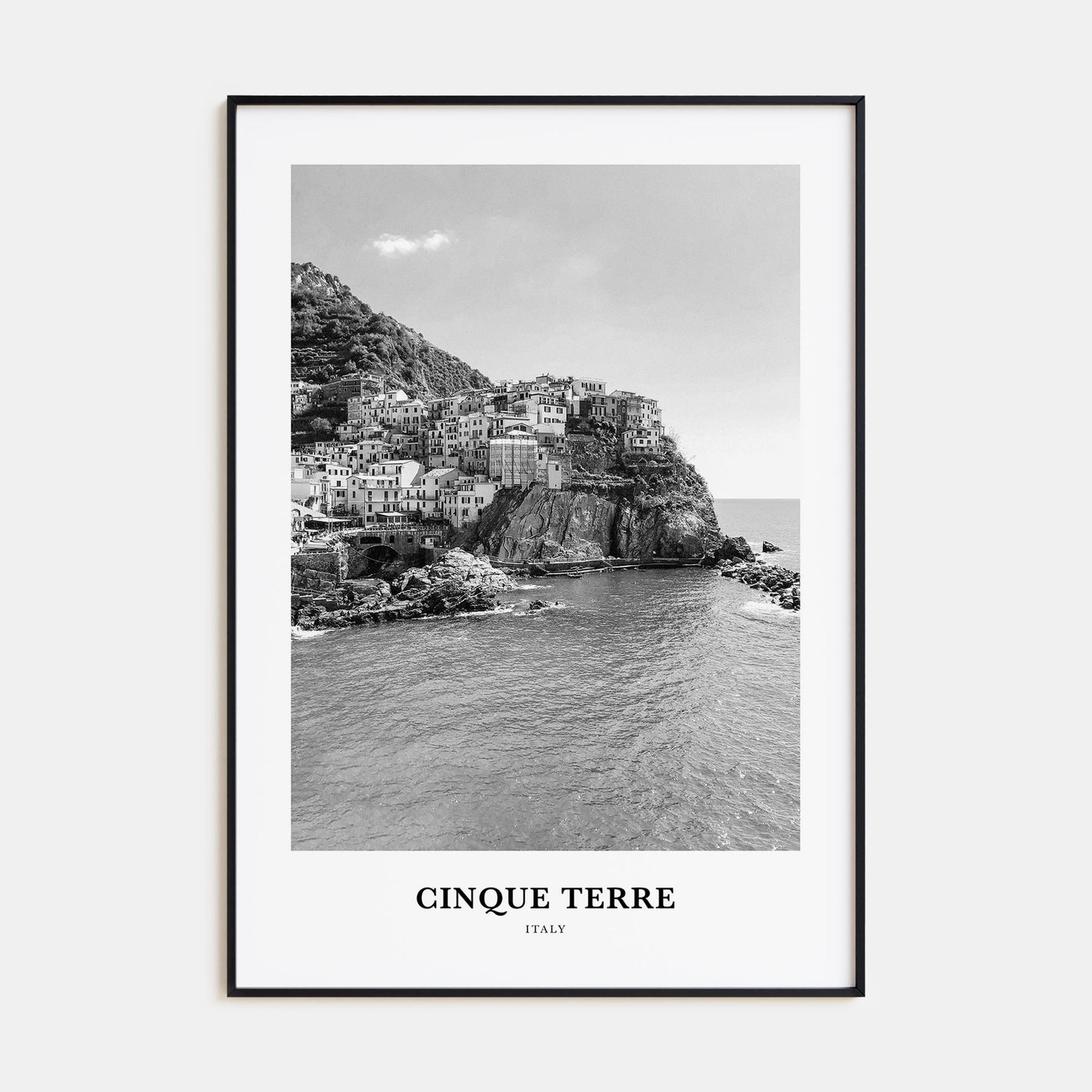 Cinque Terre Portrait B&W No 2 Poster
