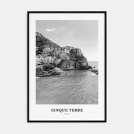 Cinque Terre Portrait B&W No 2 Poster