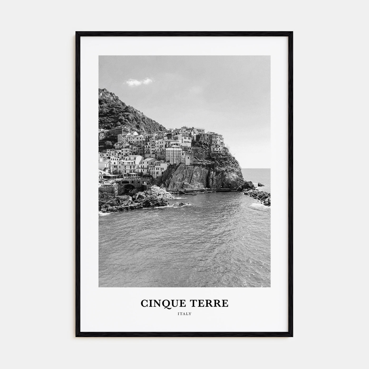 Cinque Terre Portrait B&W No 2 Poster
