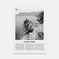 Cinque Terre Travel B&W No 2 Poster