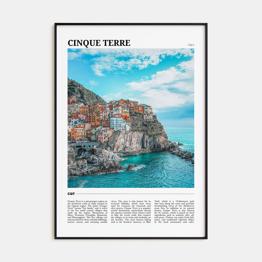 Cinque Terre Travel Color Poster