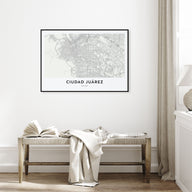 Ciudad Juárez Map Landscape Poster