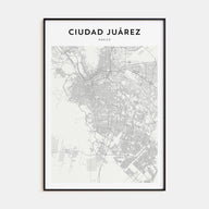 Ciudad Juárez Map Portrait Poster