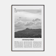 Ciudad Juárez Travel B&W Poster