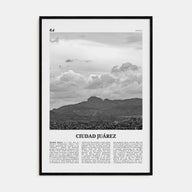 Ciudad Juárez Travel B&W Poster