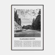 Clackamas County Travel B&W Poster