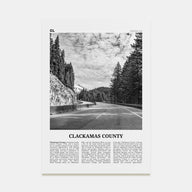 Clackamas County Travel B&W Poster