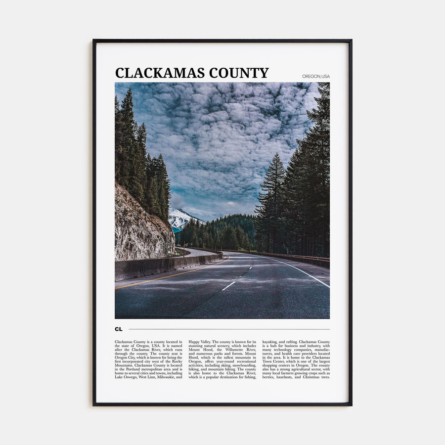 Clackamas County Travel Color Poster