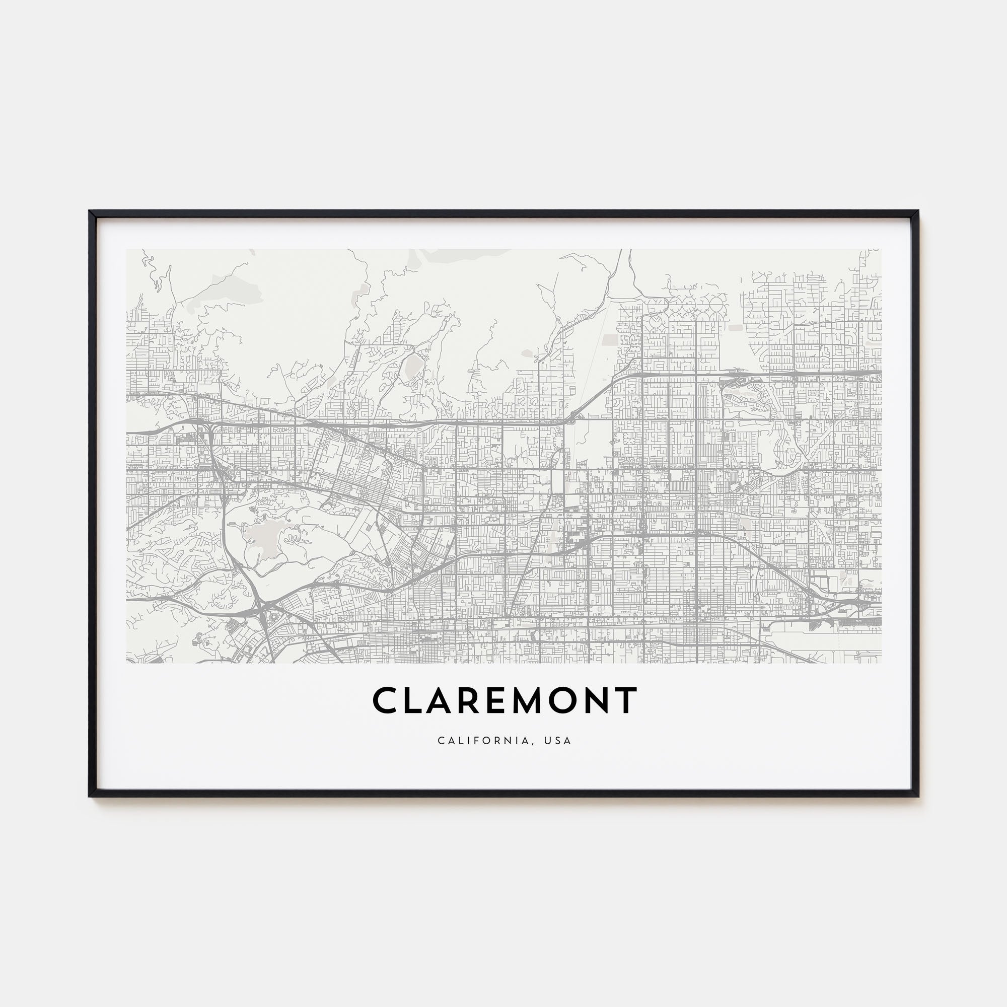Claremont Map Landscape Poster
