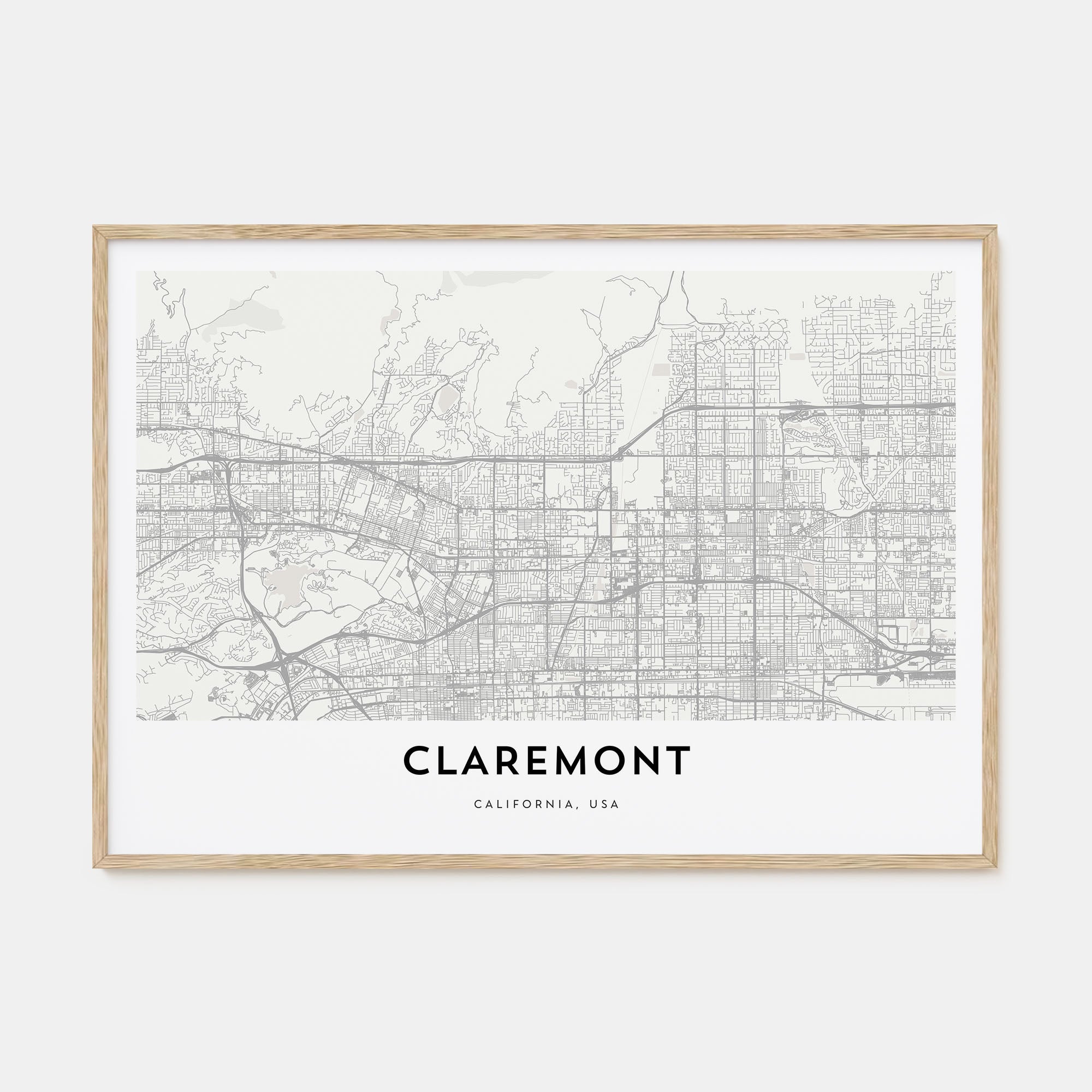 Claremont Map Landscape Poster