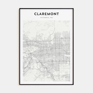 Claremont Map Portrait Poster