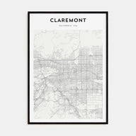 Claremont Map Portrait Poster