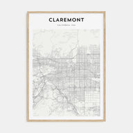 Claremont Map Portrait Poster