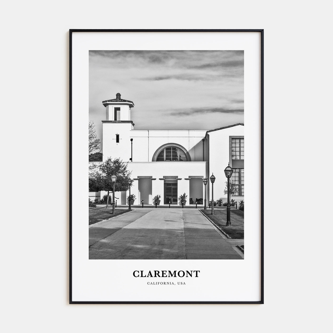 Claremont Portrait B&W Poster