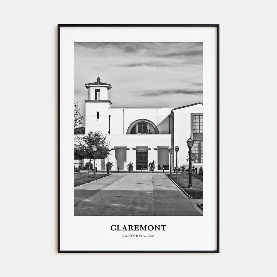 Claremont Portrait B&W Poster