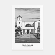 Claremont Portrait B&W Poster
