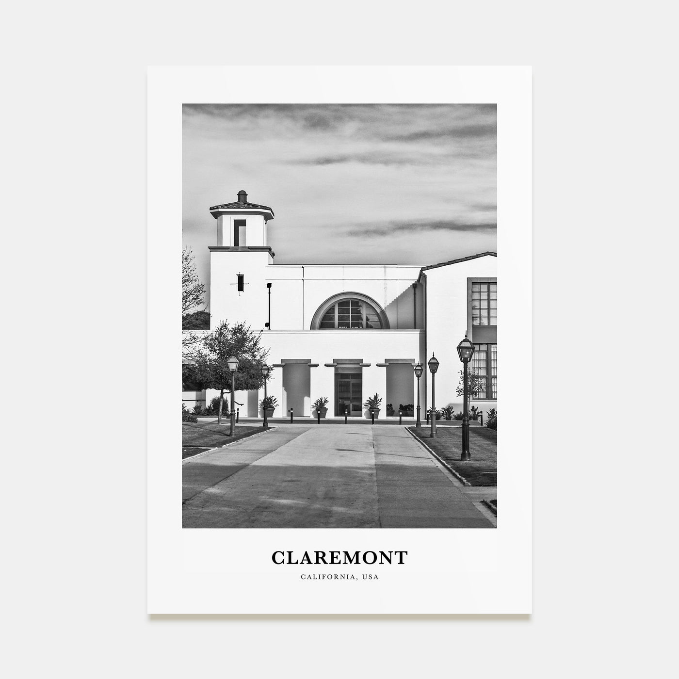 Claremont Portrait B&W Poster