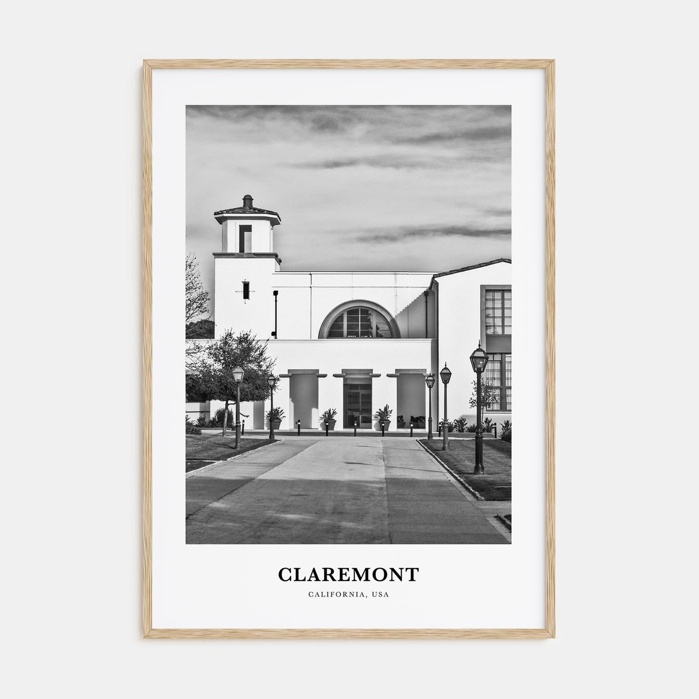 Claremont Portrait B&W Poster