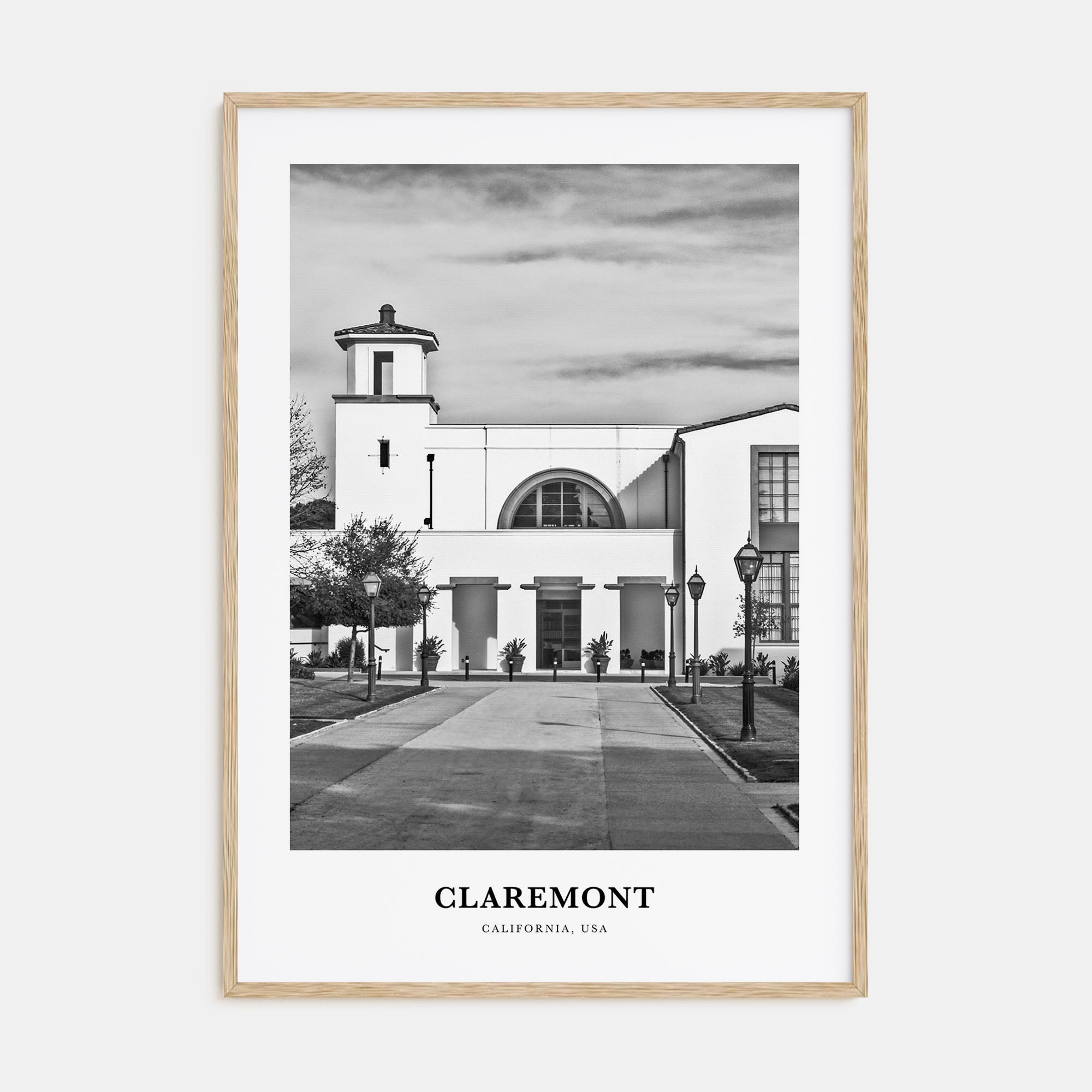 Claremont Portrait B&W Poster