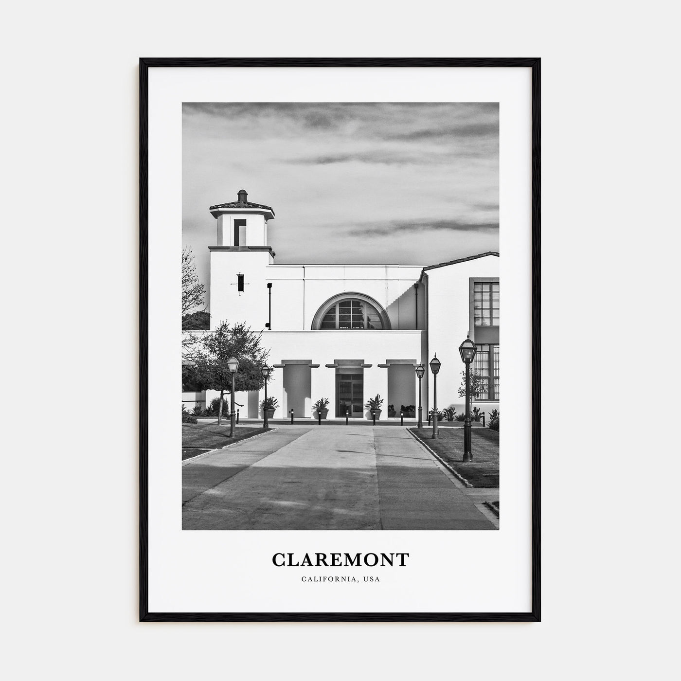 Claremont Portrait B&W Poster