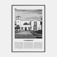 Claremont Travel B&W Poster