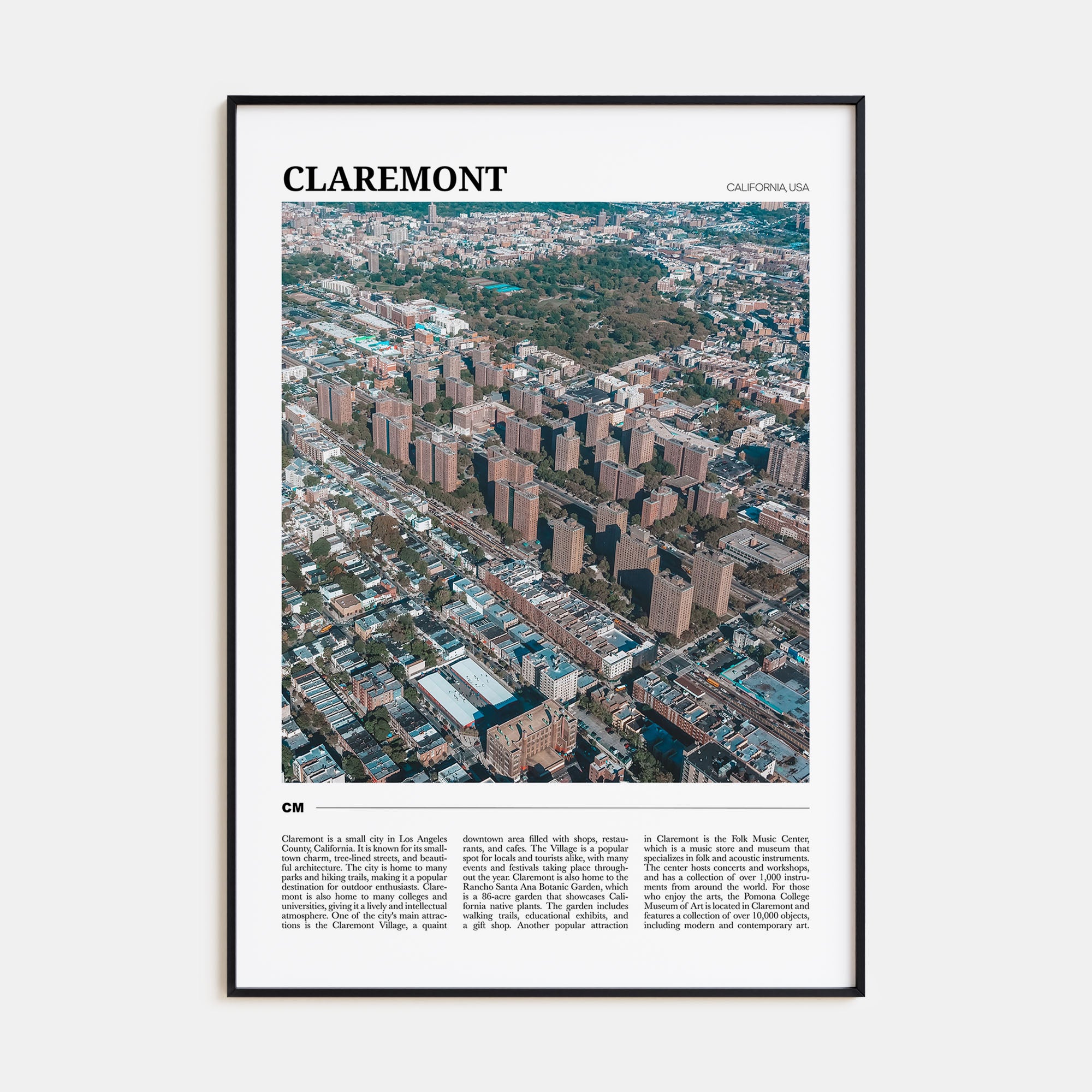Claremont Travel Color Poster
