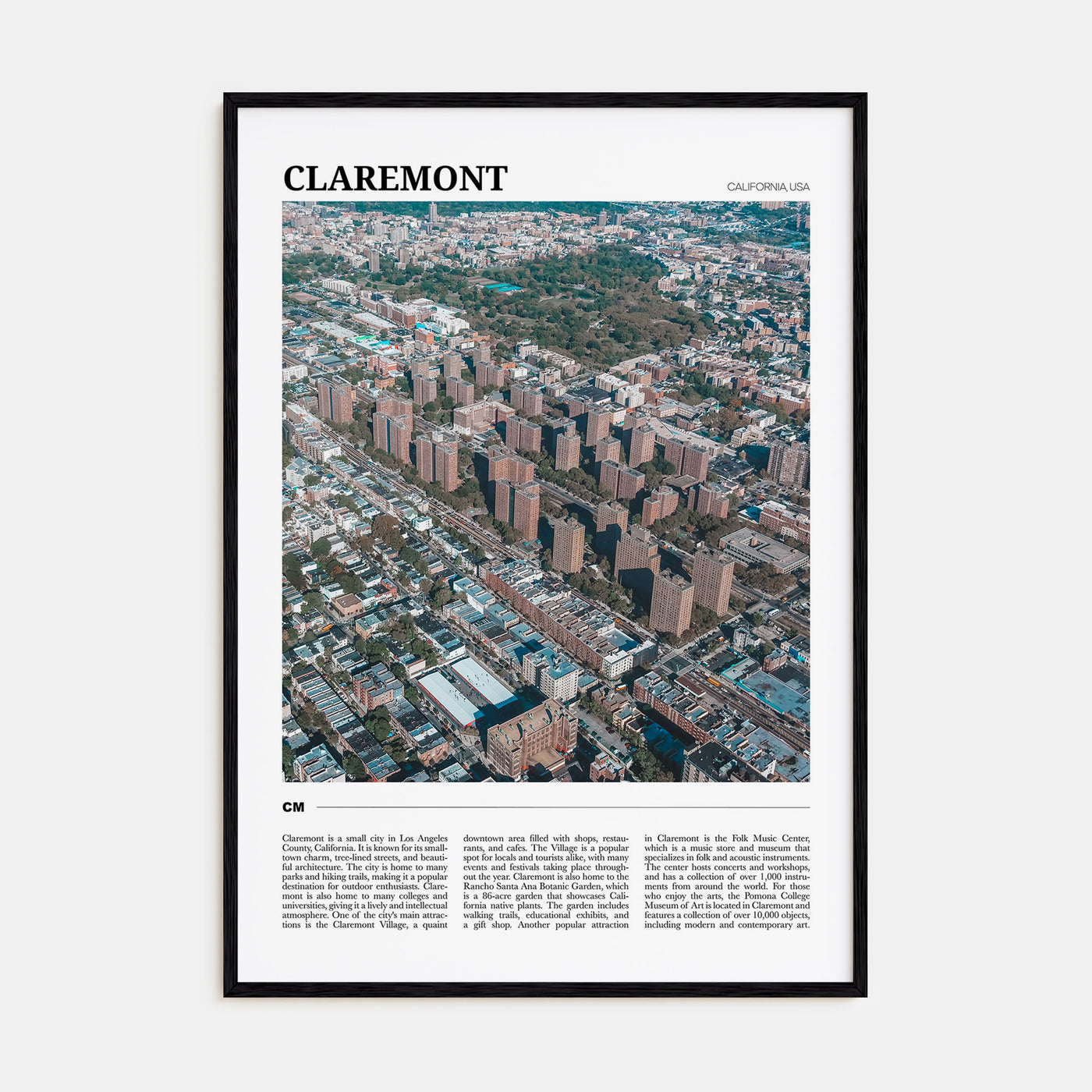 Claremont Travel Color Poster
