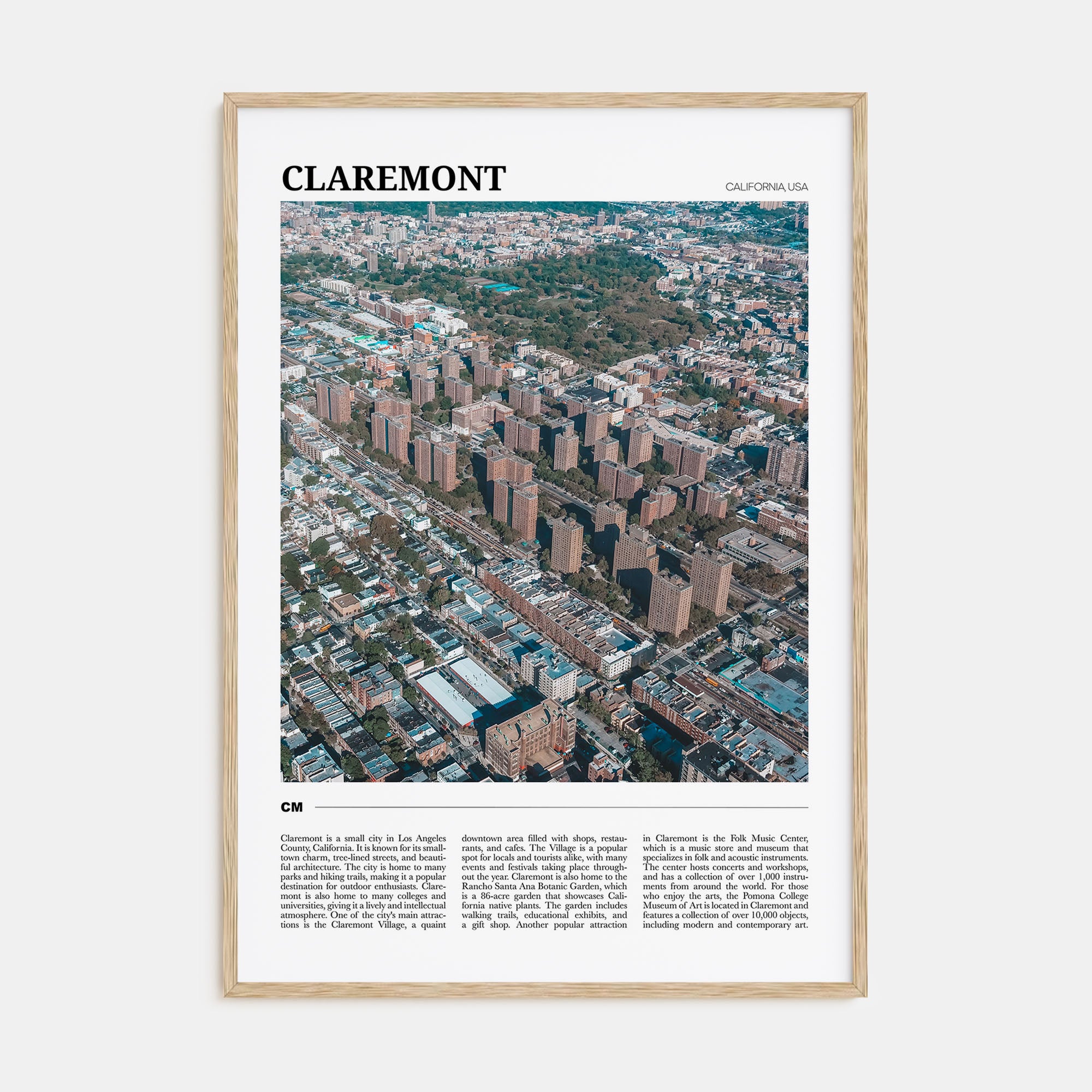 Claremont Travel Color Poster