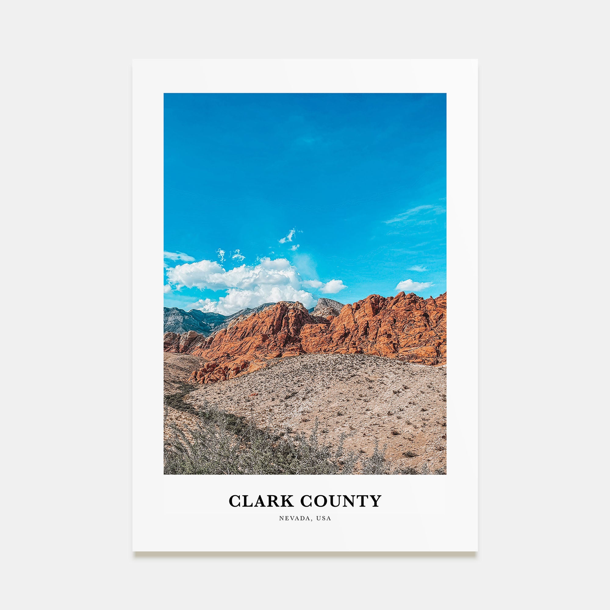 Clark County Portrait Color Poster