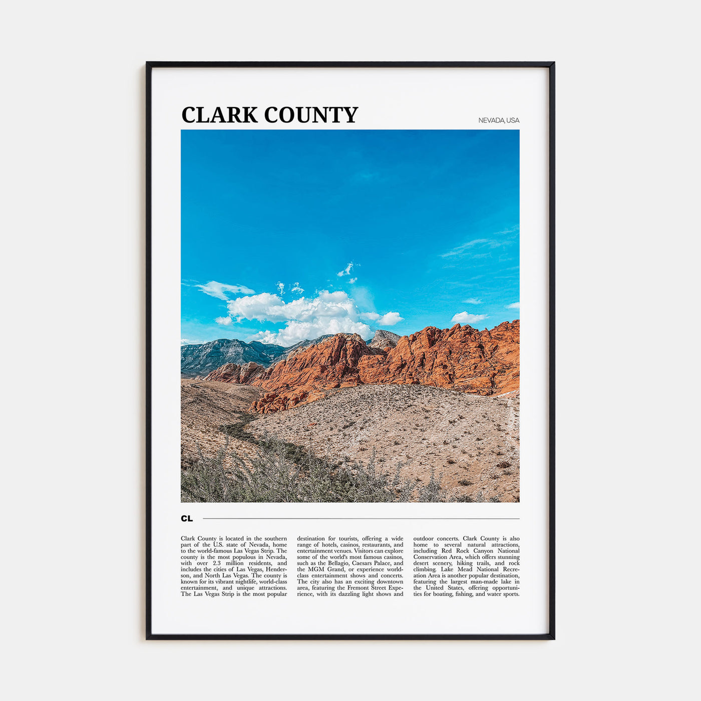 Clark County Travel Color Poster