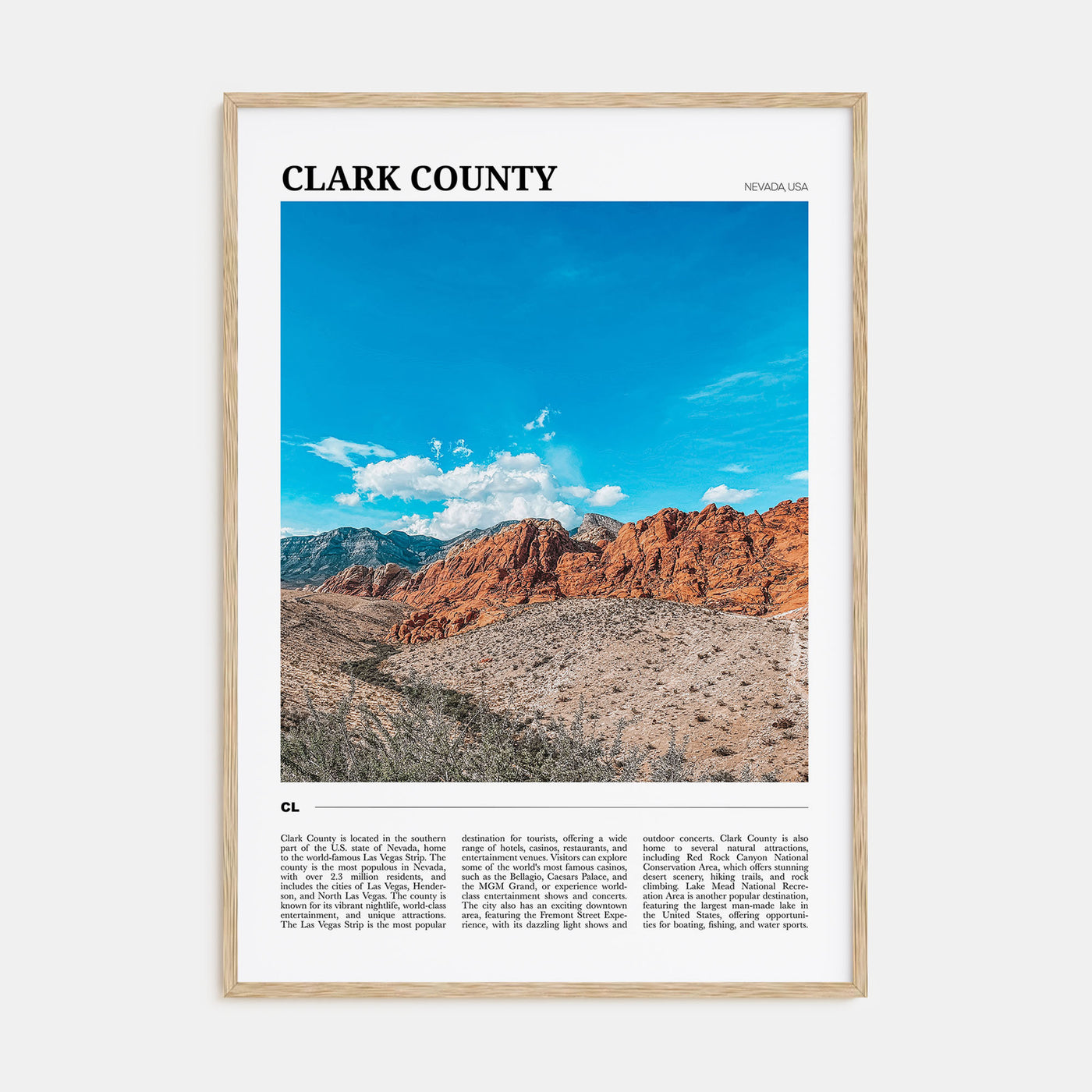 Clark County Travel Color Poster