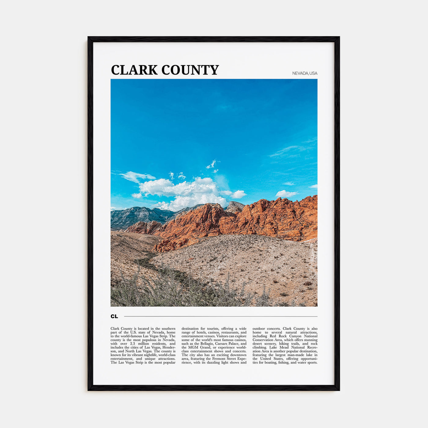 Clark County Travel Color Poster