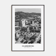 Clarksburg Portrait B&W Poster