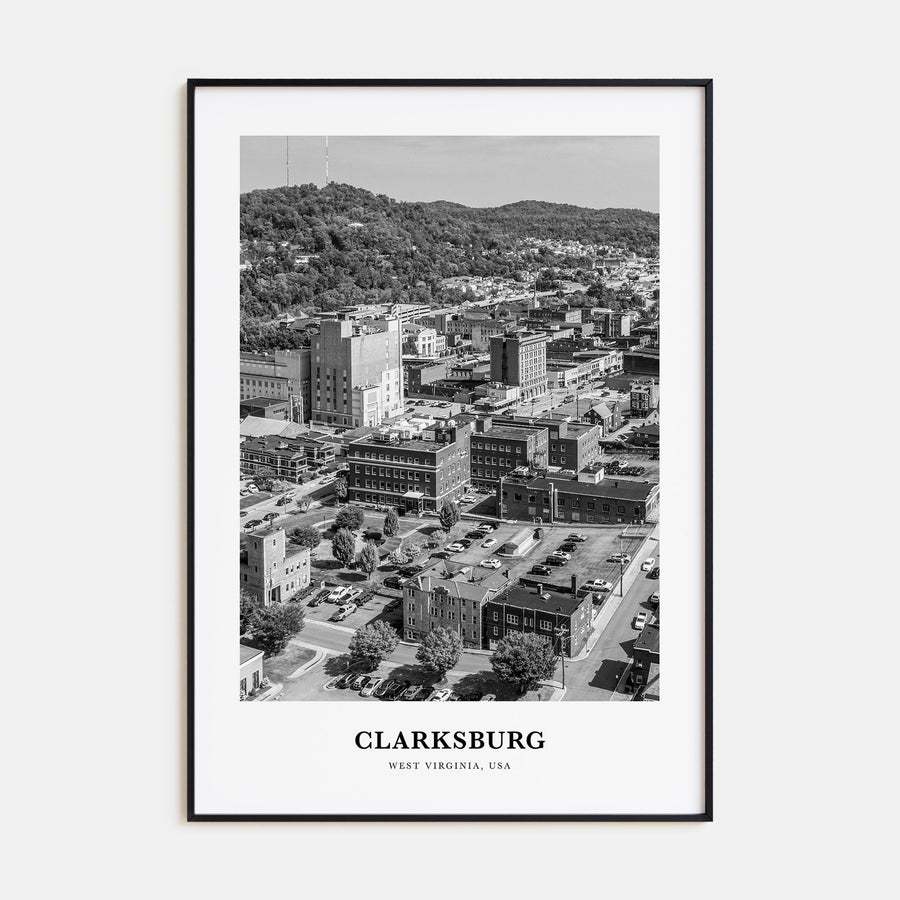 Clarksburg Portrait B&W Poster