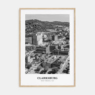 Clarksburg Portrait B&W Poster