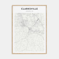 Clarksville Map Portrait Poster