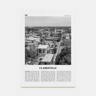 Clarksville Travel B&W Poster