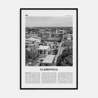 Clarksville Travel B&W Poster