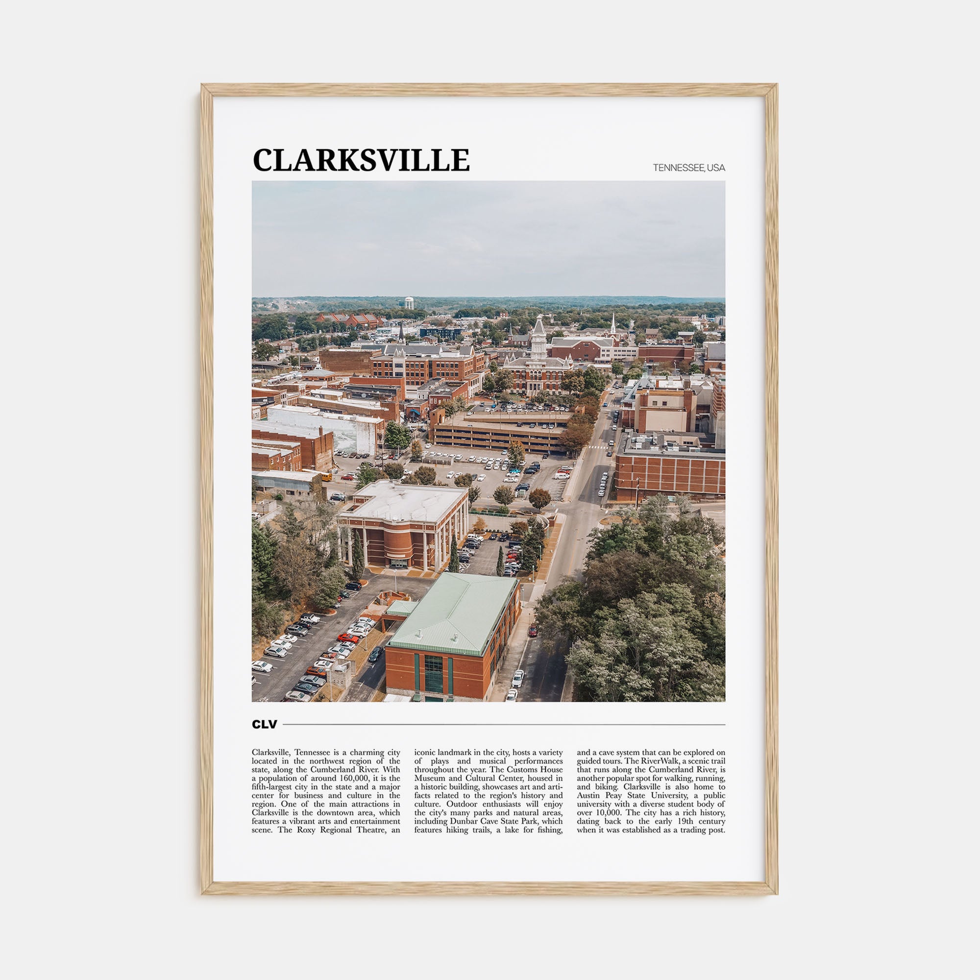 Clarksville Travel Color Poster