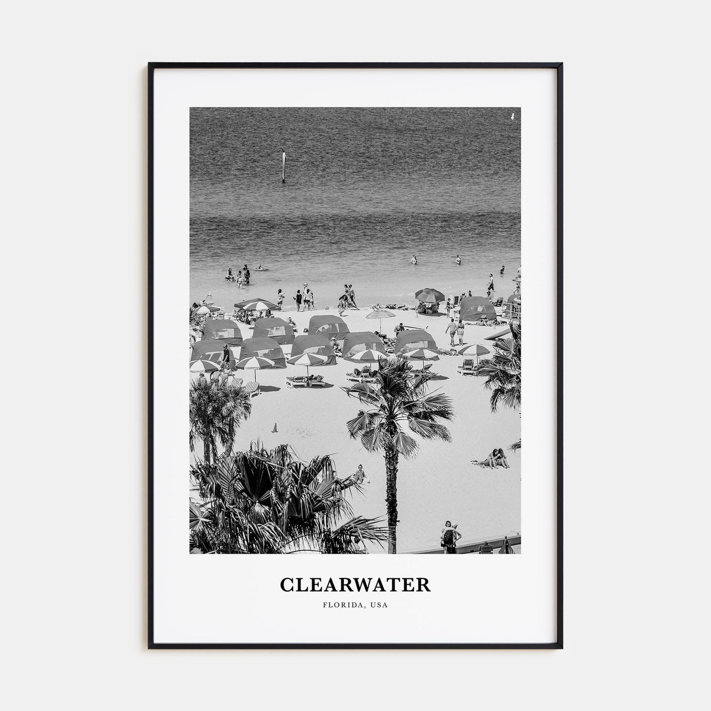 Clearwater Portrait B&W Poster